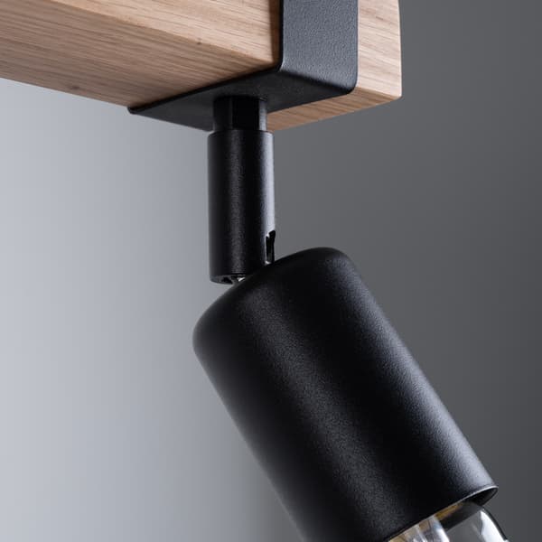 HORIZON 2 E27 SPOTLAMPE SORT TRÆ LUMILO 12.519.96