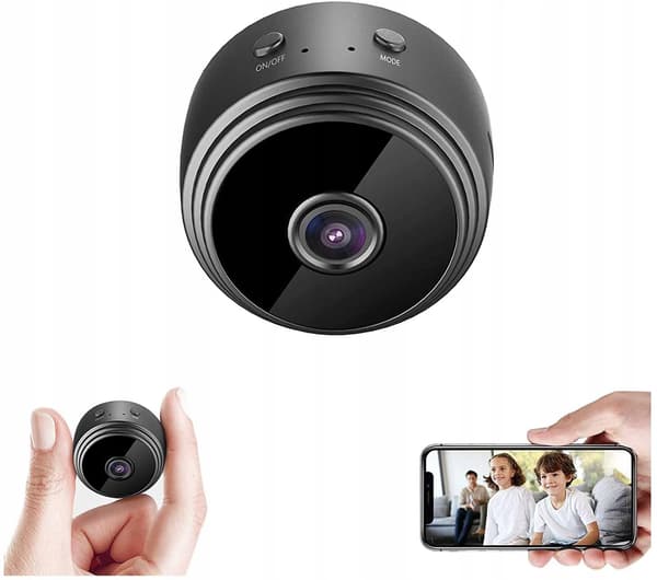 Piilotettu langaton yönäkökamera, Mini, Wi-Fi, Full HD