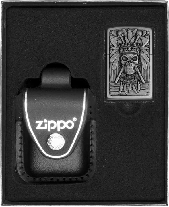 ZIPPO INDIAN SKULL Lighter Gavesæt nr. 3