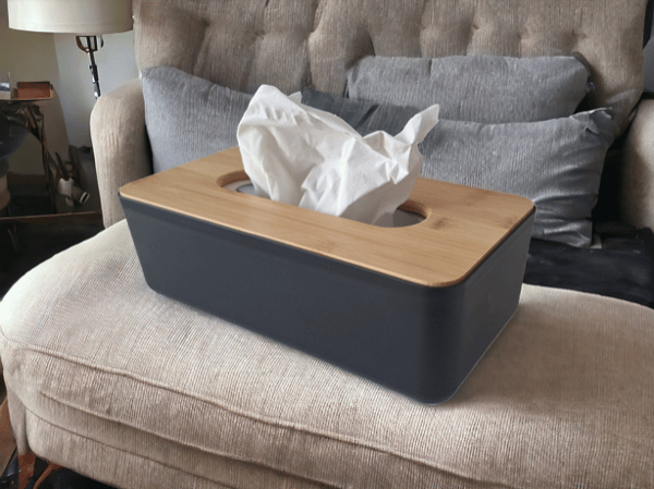 Papperslåda, papperslåda, servetthållare, bambu/plast