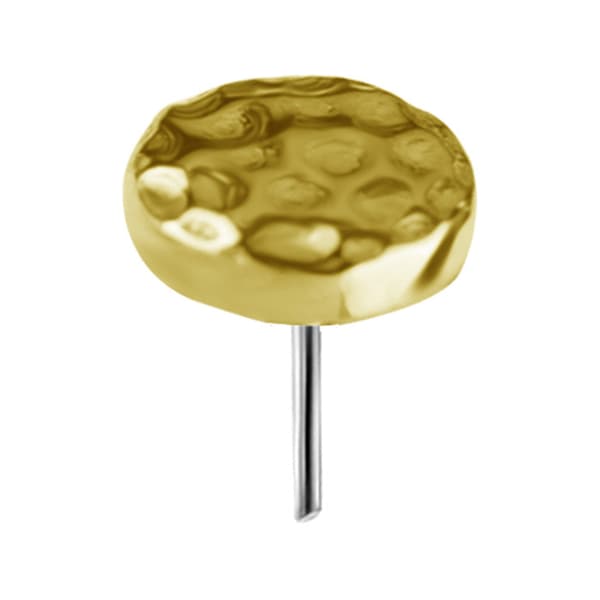 18K guld rund mutter - struktur - GD18K-072 4 mm