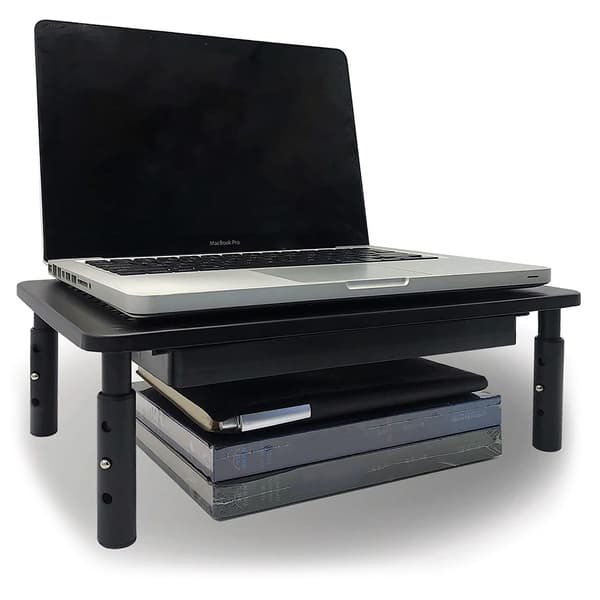 NANKIN sort laptop skærmstativ + skuffe