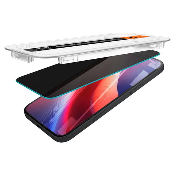 Härdat glas SPIGEN GLAS.TR EZ FIT 2-PACK IPHONE 15/16 INTEGRITET