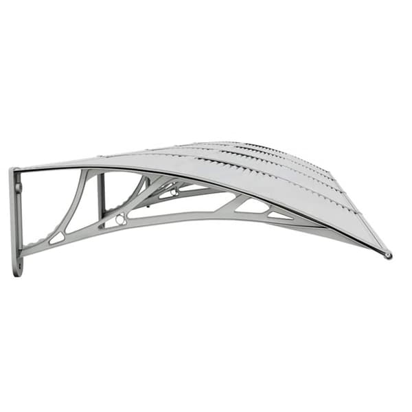 vidaXL Dörrtak, grå transparent, 350x75 cm, polykarbonat