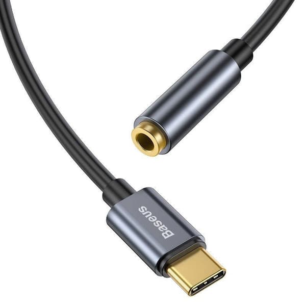 Baseus L54 USB-C ljudadapter + 3,5 mm minijack (grå)