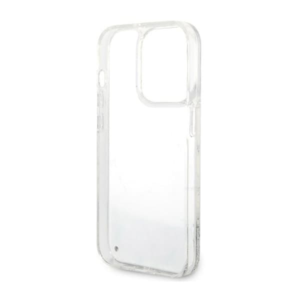 Guess Liquid Glitter Marble - iPhone 14 Pro cover (hvid)