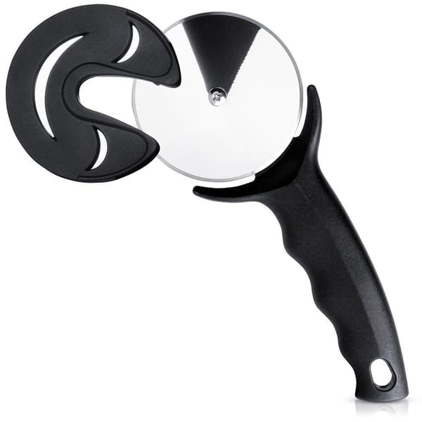 Rund stålpizzakniv 20 cm