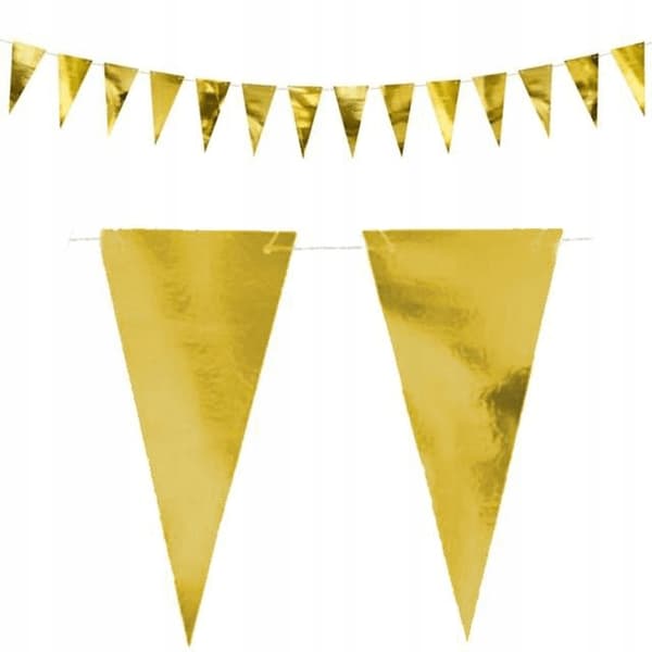 Flagggirlang, guld, 2,15 m, 1 st.