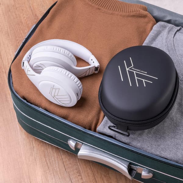PowerLocus P19 Bluetooth-hovedtelefoner med 4 EQ-tilstande, 60 timer, foldbare med etui