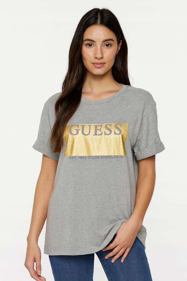GUESS DAME T-SHIRT GLITTERGRÅ S 0A4E5* S 0_4