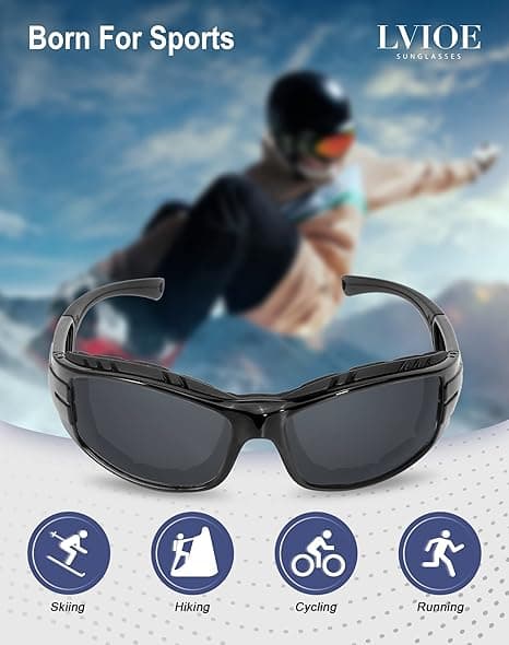 Cykelsolbriller polariserede sorte UV400 løb