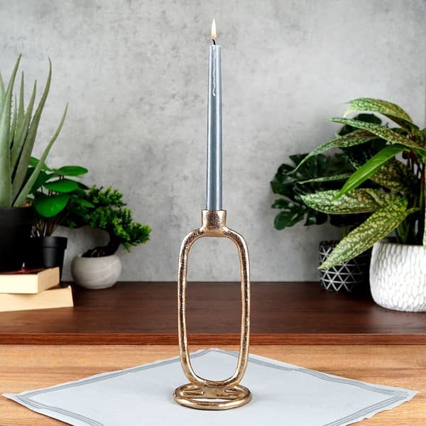 Ljusstake aluminium guld 24 cm