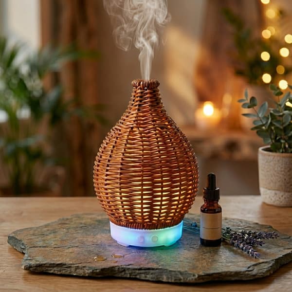 Aroma Folk Eco oliediffuser - ultralydsaromaterapi og luftbefugtning - professionel, til hjem og kontor - 130 ml
