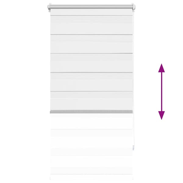 Randig rullgardin (60 x 120 cm) vit