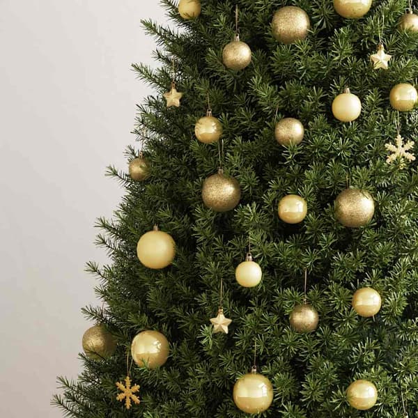 vidaXL 111-delars julgranskulor, guld, polystyren