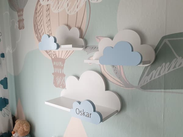 MOLI Cloud-hylder med navn - Premium