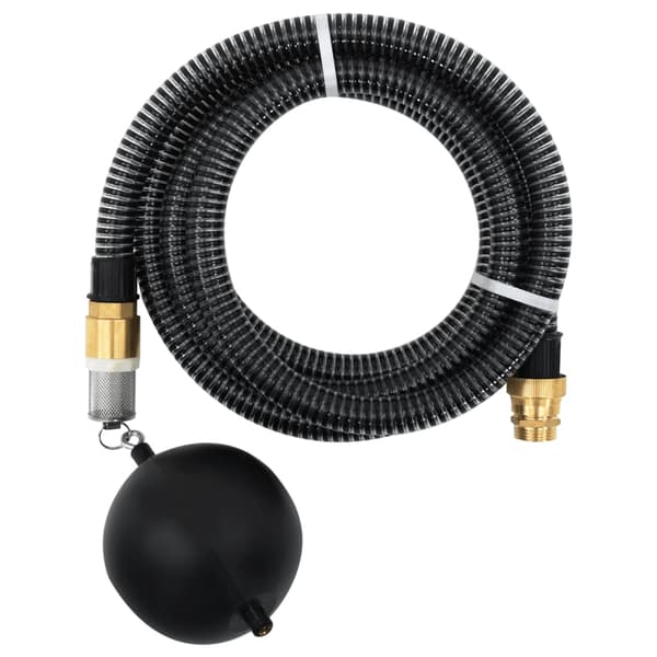 vidaXL sugeslange med messingkoblinger sort 1,1" 3 m PVC