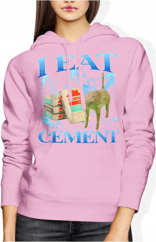 SJOV SWEATSHIRT JEG SPISER CEMENT MEME DAME MEMORY KAT MED KAT M
