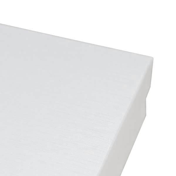 Dekorativ smyckeskrin platt vit liten