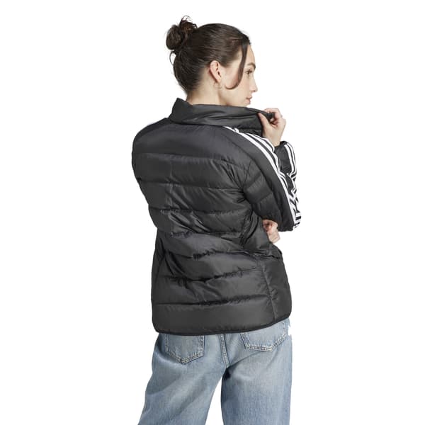 Damejakke adidas ESSENTIALS 3-STRIPES LIGHT DOWN sort HZ5726 r S