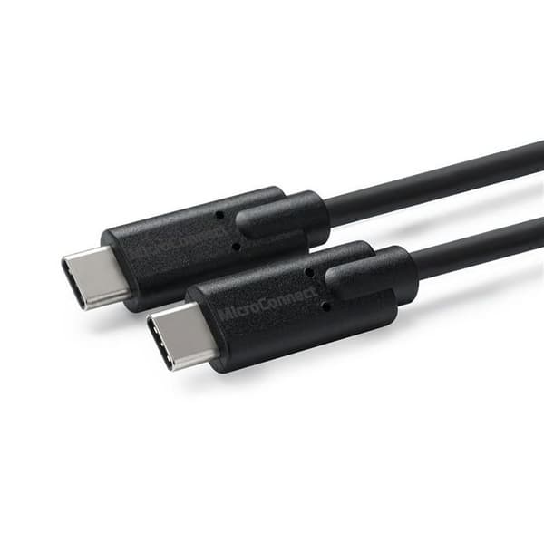 MicroConnect USB-C 3.2 Gen2-kabel, sort. 2 m