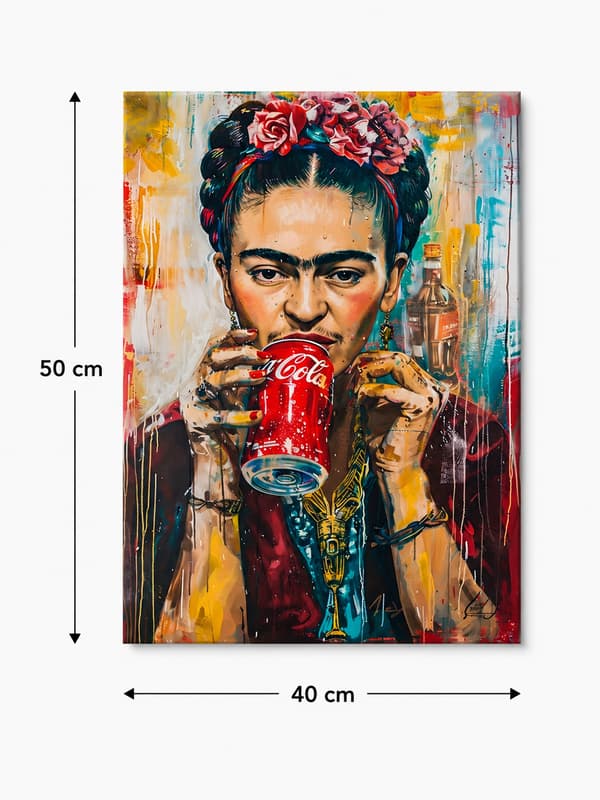 MALING EFTER TAL MED RAMME Billeder til maleri - Frida Coca-Cola 40x50 cm