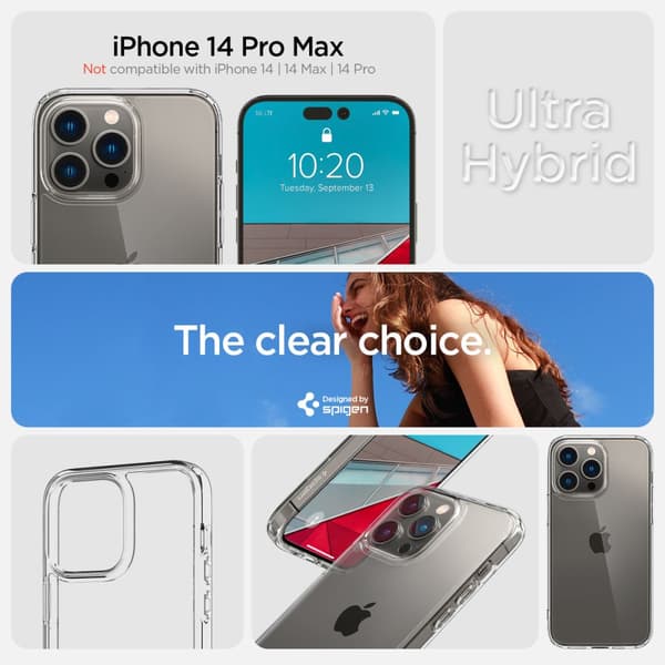SPIGEN ULTRA HYBRID IPHONE 14 PRO MAX KRISTALLKLAR