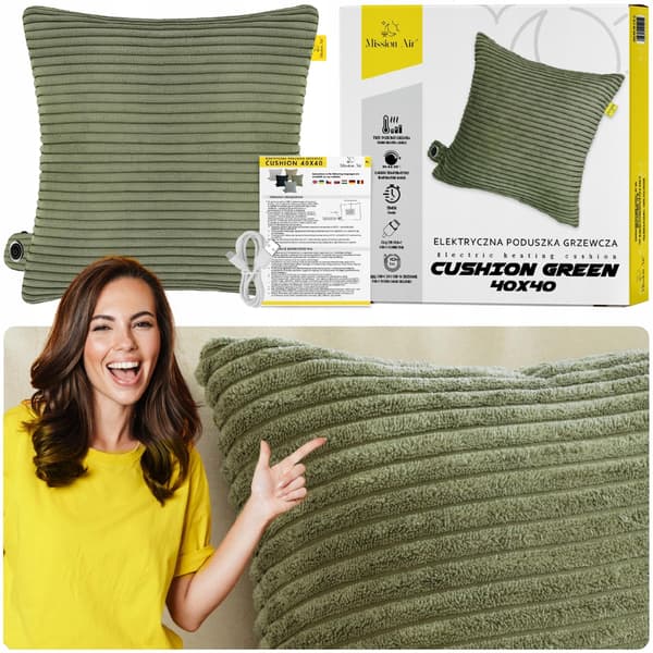 GREEN CUSHION 40X40 sähkölämmitystyyny