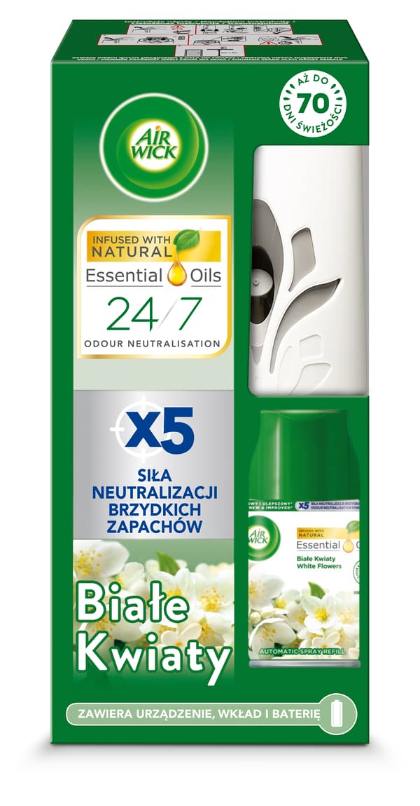 Air Wick Freshm hvid blomst komplet