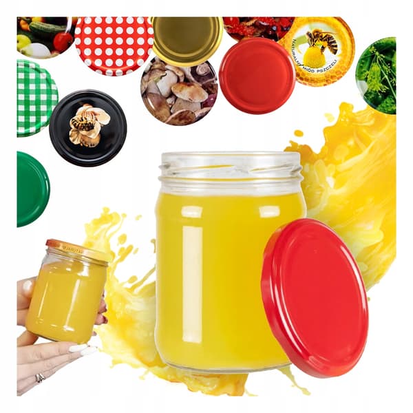 8x LIGE glaskrukker 450ml til marmelade, honning, agurker og glas