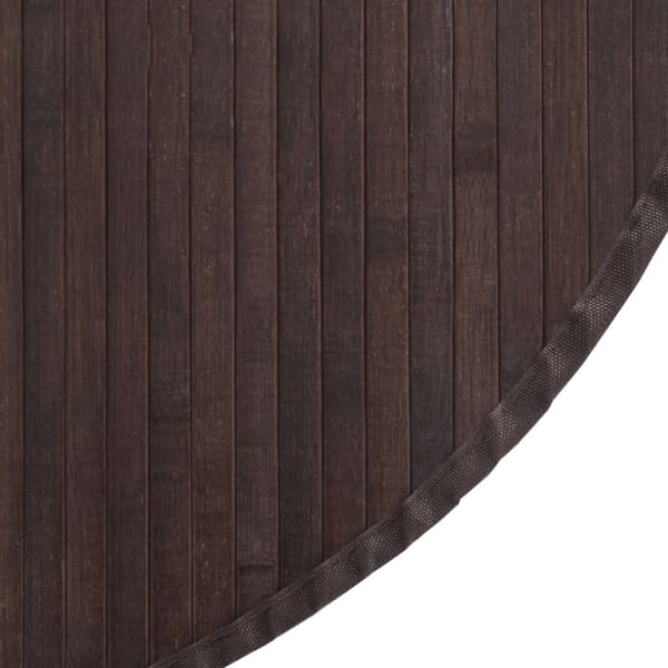 vidaXL Rund matta mörkbrun 60 cm bambu