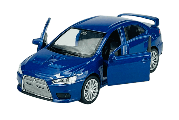 WELLY MITSUBISHI LANCER EVOLUTION X BLÅ 1:34 43655