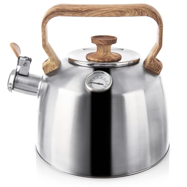 Stålkande med fløjt og termometer 3,2 l