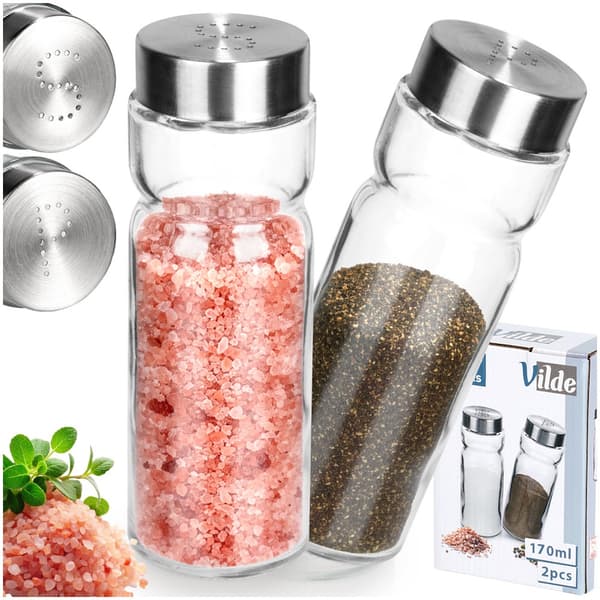 Salt- og peberkar i glas 170 ml 2 stk.