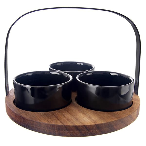 Keramiska snackskålar BLACK 130 ml 4 st