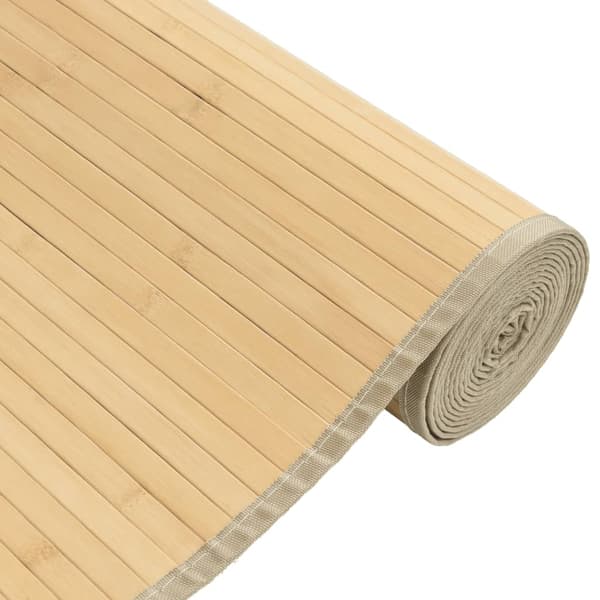 vidaXL Rektangulär matta, ljus naturfärgad, 80x100 cm, bambu