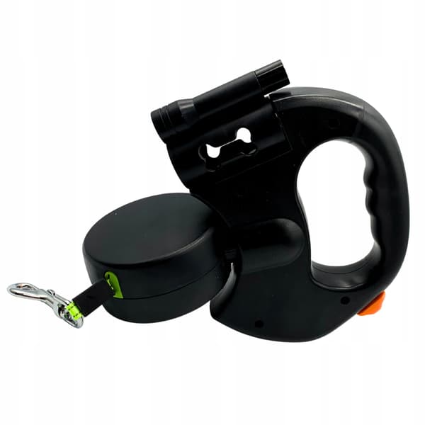 3M Dobbelt Automatisk Snor til To Hunde med Lommelygte Solid Tape