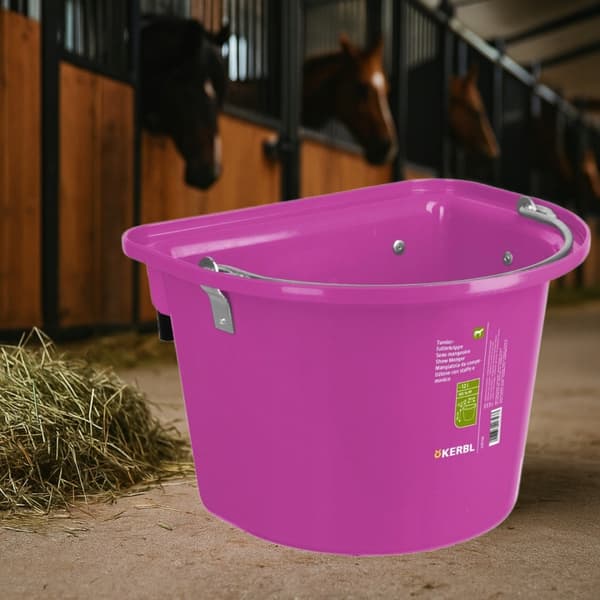 Fodertråg med slinga och båge, 12 l matare, BEAUTIFUL PINK Kerbl