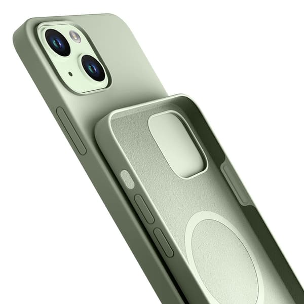 Apple iPhone 15 - 3mk Hardy Silikon MagCase Grön