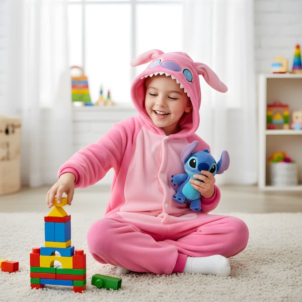 Kigurumi-pyjamas med søm, 125-135 cm