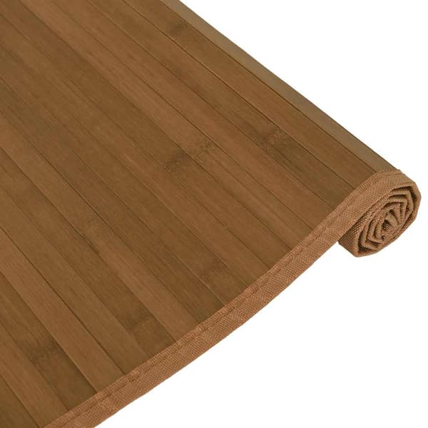 vidaXL Suorakulmainen matto, ruskea, 80x100 cm, bambu