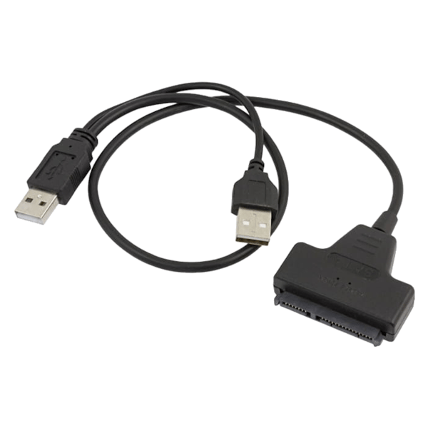USB 2.0-adapter för 2,5-tums och 3,5-tums SATA-diskar, kabeladapter för SSD-disk