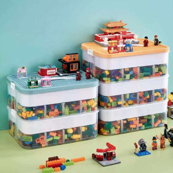 4-våningslåda för LEGO-leksaker