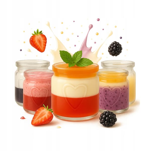 5x dessertbeholdere 150ml hjerteformet glaskrukke til desserter