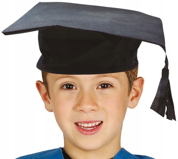 Barn svart examenkeps Studentkeps