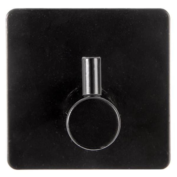 Selvklæbende sort krog RADKA 4,5x4,5 cm 2 stk.
