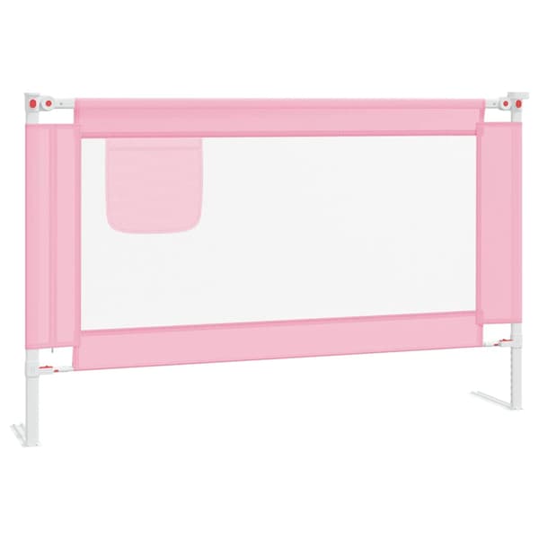 vidaXL Spjälsängsstång rosa 120x25 cm tyg