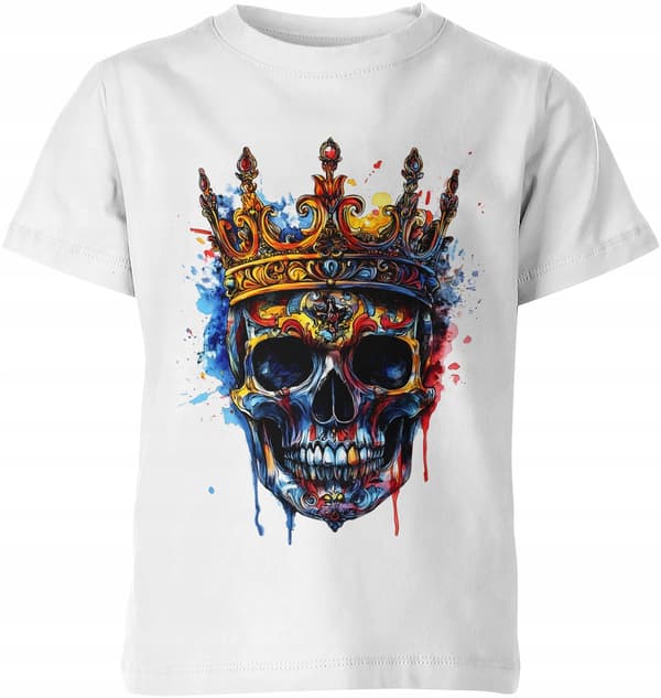 Skull Crown Goth Rock Rock Grunch Barn-T-shirt med tryck