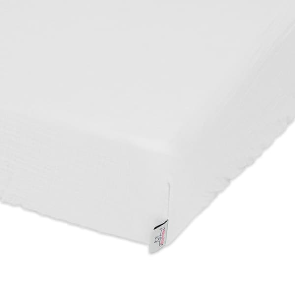 Muslin påslakan 70x140x10 cm vit