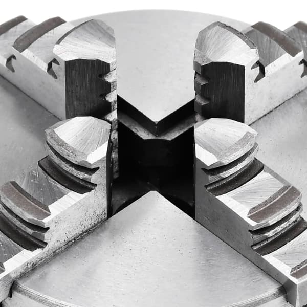 vidaXL Självcentrerande svarvchuck, 4 käftar, 80 mm, stål